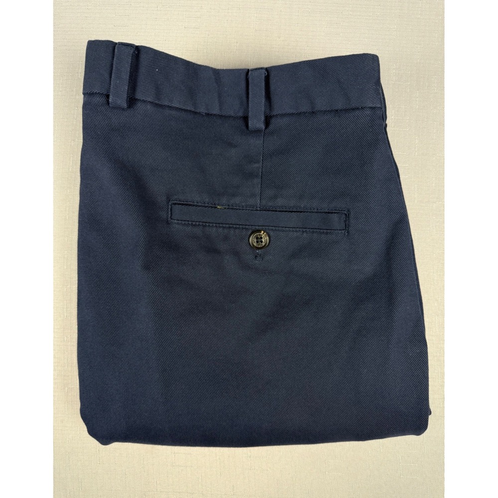 Brooks Brothers Clark Fit Chinos Navy Blue Stretch Cotton Pants Mens 36x32